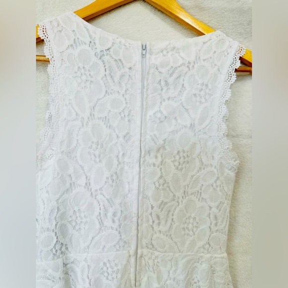 City Studios Juniors' Square-Neck Fit & Flare Skater Dress white size 3 - Picture 5 of 7